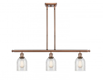 Caledonia - 3 Light - 36 inch - Antique Copper - Stem hung - Island Light (3442|516-3I-AC-G259-LED)