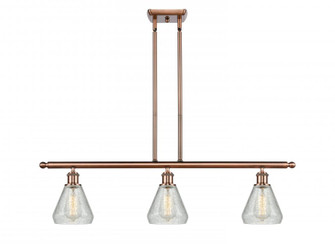 Conesus - 3 Light - 36 inch - Antique Copper - Cord hung - Island Light (3442|516-3I-AC-G275-LED)