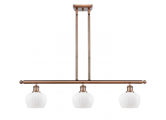 Fenton - 3 Light - 36 inch - Antique Copper - Stem hung - Island Light (3442|516-3I-AC-G91-LED)