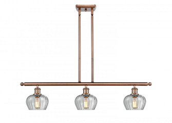 Fenton - 3 Light - 36 inch - Antique Copper - Stem hung - Island Light (3442|516-3I-AC-G92)