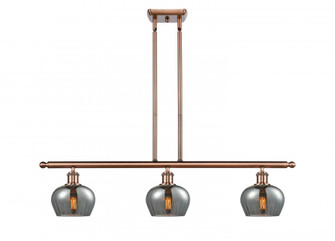 Fenton - 3 Light - 36 inch - Antique Copper - Stem hung - Island Light (3442|516-3I-AC-G93-LED)