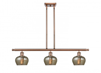 Fenton - 3 Light - 36 inch - Antique Copper - Stem hung - Island Light (3442|516-3I-AC-G96-LED)