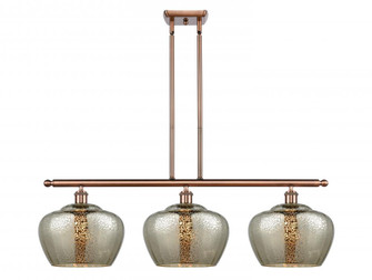 Fenton - 3 Light - 38 inch - Antique Copper - Stem hung - Island Light (3442|516-3I-AC-G96-L-LED)
