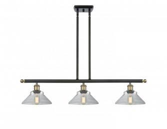 Orwell - 3 Light - 36 inch - Black Antique Brass - Stem hung - Island Light (3442|516-3I-BAB-G132)