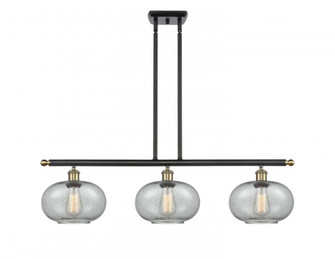 Gorham - 3 Light - 36 inch - Black Antique Brass - Stem hung - Island Light (3442|516-3I-BAB-G247-LED)