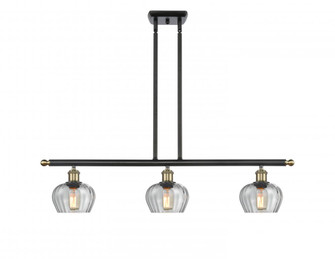Fenton - 3 Light - 36 inch - Black Antique Brass - Stem hung - Island Light (3442|516-3I-BAB-G92-LED)
