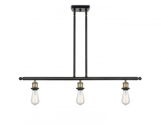 Bare Bulb - 3 Light - 36 inch - Black Antique Brass - Cord hung - Island Light (3442|516-3I-BAB-LED)