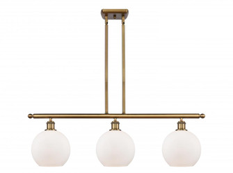 Athens - 3 Light - 36 inch - Brushed Brass - Stem hung - Island Light (3442|516-3I-BB-G121-LED)