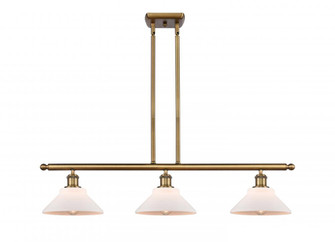 Orwell - 3 Light - 36 inch - Brushed Brass - Stem hung - Island Light (3442|516-3I-BB-G131-LED)