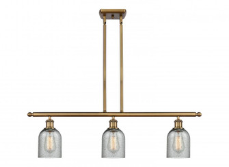 Caledonia - 3 Light - 36 inch - Brushed Brass - Stem hung - Island Light (3442|516-3I-BB-G257-LED)