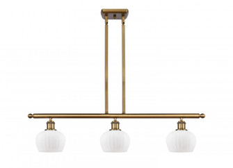 Fenton - 3 Light - 36 inch - Brushed Brass - Stem hung - Island Light (3442|516-3I-BB-G91-LED)