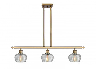 Fenton - 3 Light - 36 inch - Brushed Brass - Stem hung - Island Light (3442|516-3I-BB-G92)