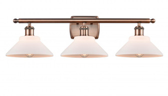 Orwell - 3 Light - 28 inch - Antique Copper - Bath Vanity Light (3442|516-3W-AC-G131-LED)