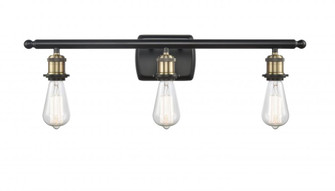 Bare Bulb - 3 Light - 26 inch - Black Antique Brass - Bath Vanity Light (3442|516-3W-BAB)