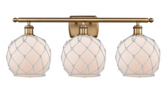 Farmhouse Rope - 3 Light - 28 inch - Brushed Brass - Bath Vanity Light (3442|516-3W-BB-G121-8RW)