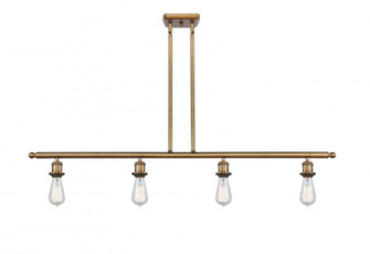 Bare Bulb - 4 Light - 48 inch - Brushed Brass - Stem hung - Island Light (3442|516-4I-BB-LED)