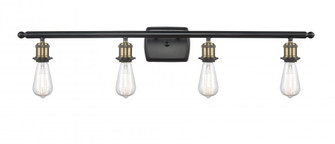 Bare Bulb - 4 Light - 36 inch - Black Antique Brass - Bath Vanity Light (3442|516-4W-BAB-LED)