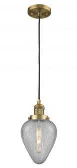 Geneseo - 1 Light - 7 inch - Brushed Brass - Cord hung - Mini Pendant (3442|201C-BB-G165-LED)