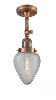 Geneseo - 1 Light - 7 inch - Antique Copper - Semi-Flush Mount (3442|201F-AC-G165-LED)