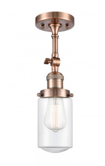Dover - 1 Light - 5 inch - Antique Copper - Adjustable Semi-Flush Mount (3442|201F-AC-G312-LED)