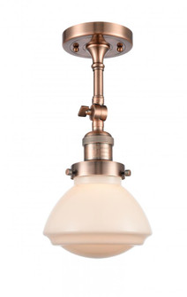 Olean - 1 Light - 7 inch - Antique Copper - Adjustable Semi-Flush Mount (3442|201F-AC-G321-LED)