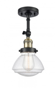 Olean - 1 Light - 7 inch - Black Antique Brass - Adjustable Semi-Flush Mount (3442|201F-BAB-G324)