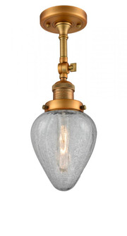 Geneseo - 1 Light - 7 inch - Brushed Brass - Adjustable Semi-Flush Mount (3442|201F-BB-G165-LED)