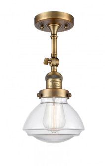 Olean - 1 Light - 7 inch - Brushed Brass - Adjustable Semi-Flush Mount (3442|201F-BB-G322-LED)