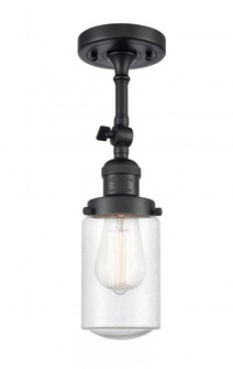 Dover - 1 Light - 5 inch - Matte Black - Adjustable Semi-Flush Mount (3442|201F-BK-G314-LED)