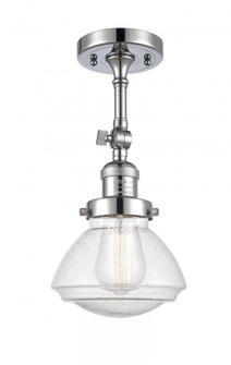 Olean - 1 Light - 7 inch - Polished Chrome - Adjustable Semi-Flush Mount (3442|201F-PC-G324-LED)