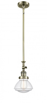 Olean - 1 Light - 7 inch - Antique Brass - Stem Hung - Adjustable Mini Pendant (3442|206-AB-G322-LED)