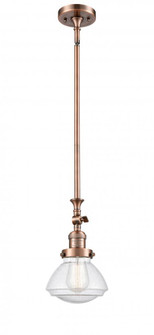 Olean - 1 Light - 7 inch - Antique Copper - Stem Hung - Adjustable Mini Pendant (3442|206-AC-G324)