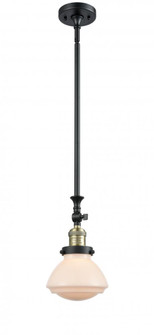 Olean - 1 Light - 7 inch - Black Antique Brass - Stem Hung - Adjustable Mini Pendant (3442|206-BAB-G321-LED)