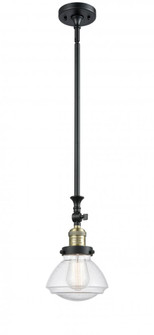 Olean - 1 Light - 7 inch - Black Antique Brass - Stem Hung - Adjustable Mini Pendant (3442|206-BAB-G324)