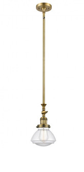 Olean - 1 Light - 7 inch - Brushed Brass - Stem Hung - Mini Pendant (3442|206-BB-G322-LED)