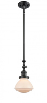 Olean - 1 Light - 7 inch - Matte Black - Stem Hung - Adjustable Mini Pendant (3442|206-BK-G321)