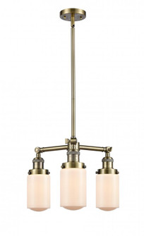 Dover - 3 Light - 17 inch - Antique Brass - Stem Hung - Chandelier (3442|207-AB-G311)