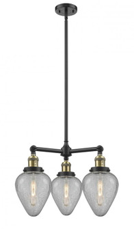 Geneseo - 3 Light - 26 inch - Black Antique Brass - Stem Hung - Chandelier (3442|207-BAB-G165-LED)