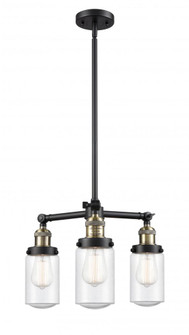Dover - 3 Light - 17 inch - Black Antique Brass - Stem Hung - Chandelier (3442|207-BAB-G314-LED)