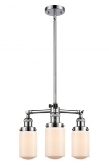 Dover - 3 Light - 17 inch - Polished Chrome - Stem Hung - Chandelier (3442|207-PC-G311-LED)