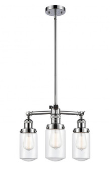 Dover - 3 Light - 17 inch - Polished Chrome - Stem Hung - Chandelier (3442|207-PC-G312)