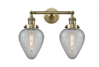 Geneseo - 2 Light - 17 inch - Antique Brass - Adjustable Bath Vanity Light (3442|208-AB-G165-LED)