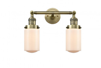 Dover - 2 Light - 14 inch - Antique Brass - Adjustable Bath Vanity Light (3442|208-AB-G311)