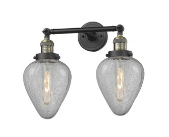 Geneseo - 2 Light - 17 inch - Black Antique Brass - Adjustable Bath Vanity Light (3442|208-BAB-G165-LED)