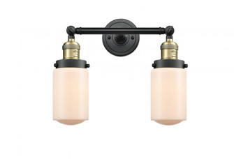 Dover - 2 Light - 14 inch - Black Antique Brass - Adjustable Bath Vanity Light (3442|208-BAB-G311)