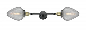 Geneseo - 2 Light - 7 inch - Black Antique Brass - Adjustable Bath Vanity Light (3442|208L-BAB-G165-LED)