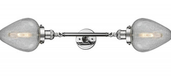 Geneseo - 2 Light - 7 inch - Polished Chrome - Adjustable Bath Vanity Light (3442|208L-PC-G165-LED)