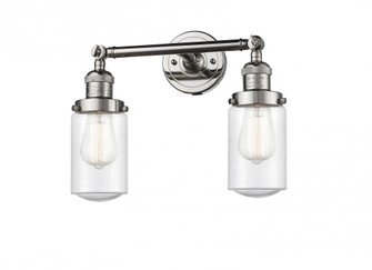Dover - 2 Light - 14 inch - Polished Nickel - Adjustable Bath Vanity Light (3442|208-PN-G314-LED)