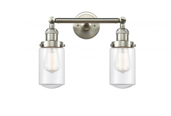 Dover - 2 Light - 14 inch - Brushed Satin Nickel - Adjustable Bath Vanity Light (3442|208-SN-G312-LED)