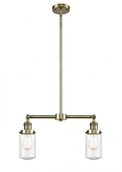 Dover - 2 Light - 21 inch - Antique Brass - Stem Hung - Adjustable Island Light (3442|209-AB-G314)